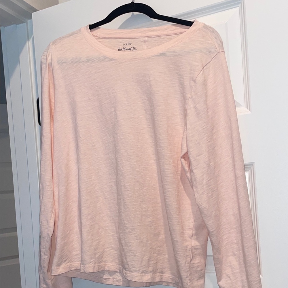 J. Crew Light Pink Long Sleeve Tee